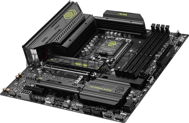 Материнская плата MSI MAG B860M MORTAR WIFI B860, LGA1851, 4*DDR5, 1*PCIEx16, 1*PCIEx4, 3*M.2, 2*TypeC, 3*USB3.2Gen2, 2*USB3.2 Gen1, 8*USB2.0, 4*SATA3.0, 5G, Type-C(DP), DP, HDMI, M-ATX, RTL