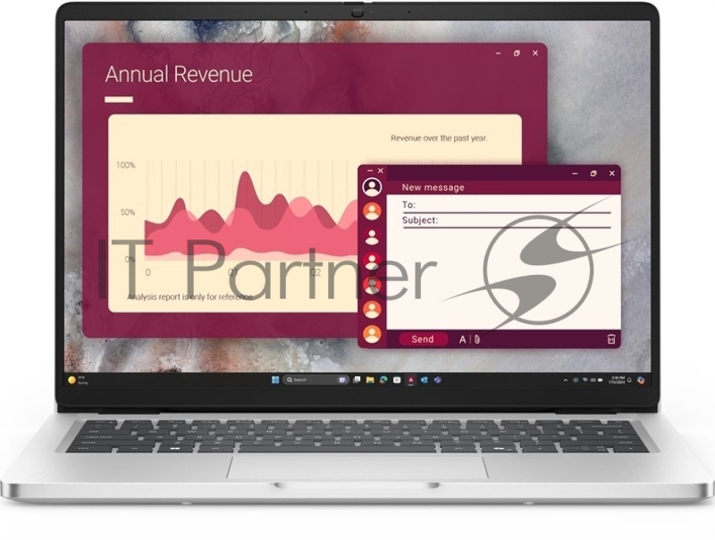 Ноутбук Dell Pro 14/14.0/IPS/Intel Core Ultra 7 265U/32GB/1TB SSD/Intel graphics/Linux/серебристый/1.3