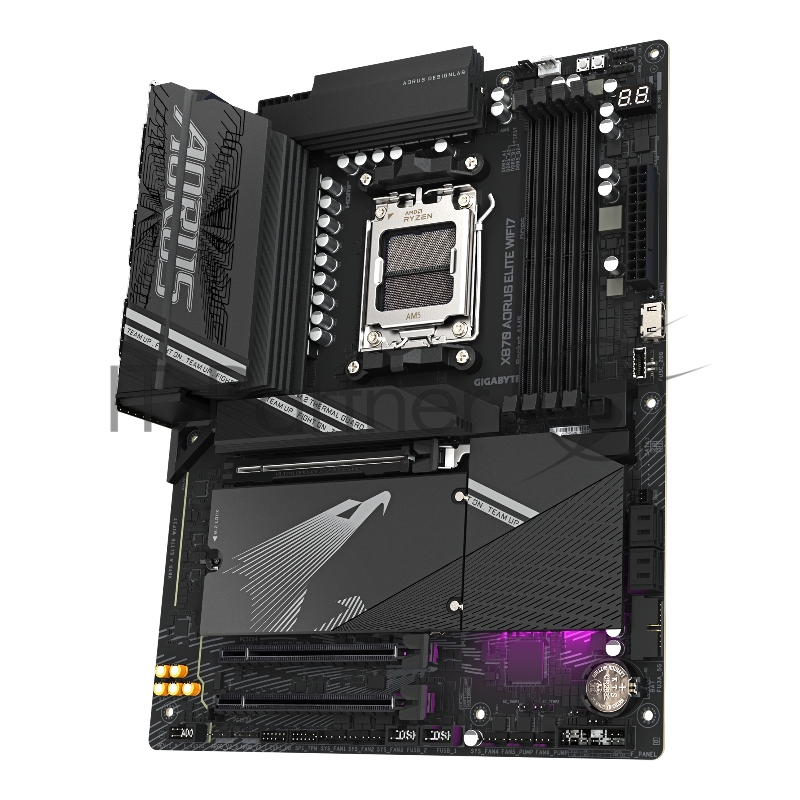 Материнская плата Gigabyte X870 A ELITE WIFI7, AM5, AMD X870, 4xDDR5, 4xSATA, 4xM.2, 1xPCI-E 5.0 x16, 1xPCI-E 4.0 x4, 1xPCI-E 3.0 x2, 1xHDMI, 1x 2.5Gb LAN, 4xUSB-A 3.2 Gen 1, 2xUSB-A 3.2 Gen 2, 4xUSB-A 2.0, 2xUSB-C 4.0, 2x3.5 мм, 7.1, ATX