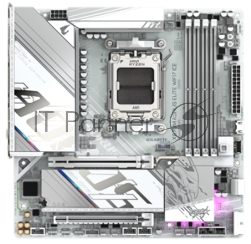 Материнская плата Gigabyte X870 A ELITE WIFI7, AM5, AMD X870, 4xDDR5, 4xSATA, 4xM.2, 1xPCI-E 5.0 x16, 1xPCI-E 4.0 x4, 1xPCI-E 3.0 x2, 1xHDMI, 1x 2.5Gb LAN, 4xUSB-A 3.2 Gen 1, 2xUSB-A 3.2 Gen 2, 4xUSB-A 2.0, 2xUSB-C 4.0, 2x3.5 мм, 7.1, ATX