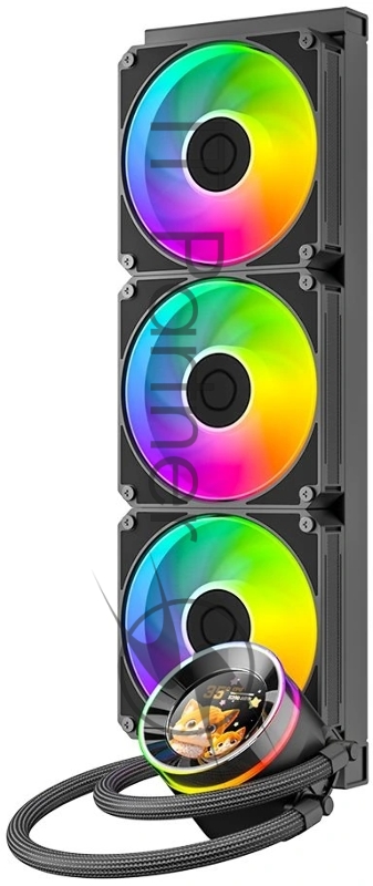 Система водяного охлаждения ID-Cooling SL360 V2 ARGB Soc-AM5/AM4/1200/1700/1851 черный 4-pin 31dB Al+Cu LCD 350W Ret