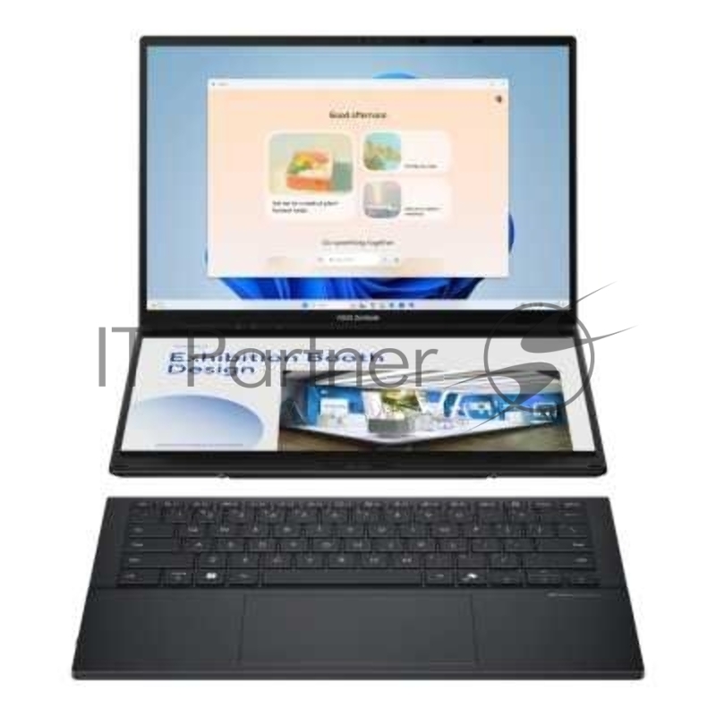 Ноутбук ASUS Zenbook Duo 2025 UX8406CA-QL345X/14/OLED/Intel Core Ultra 7 255H/32Gb/1Tb SSD/Intel Arc/Windows 11 Pro/серый/1.65kg