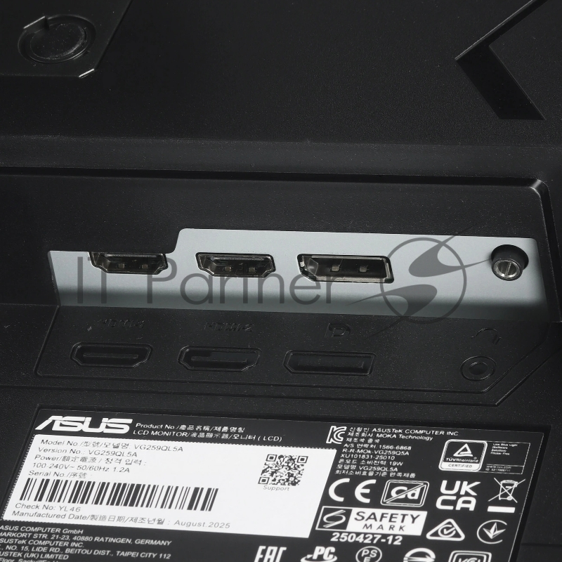 Монитор Asus 24.5 TUF Gaming VG259QL5A черный IPS LED 1ms 16:9 HDMI M/M матовая HAS Piv 300cd 178гр/178гр 1920x1080 200Hz DP FHD 4.9кг