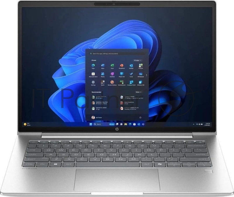 Ноутбук HP ProBook 4 G1a Wolf Pro Ryzen 7 250 16Gb SSD512Gb AMD Radeon Graphics 780M 14 WUXGA (1920x1200)/ENGKBD Windows 11 Pro silver WiFi BT Cam (BM2B2UT)