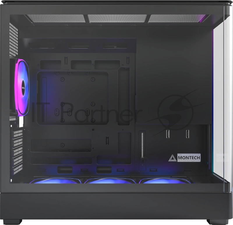 Корпус Montech King Pro 15, Mini-Tower, чёрный, 4 x 120 мм
