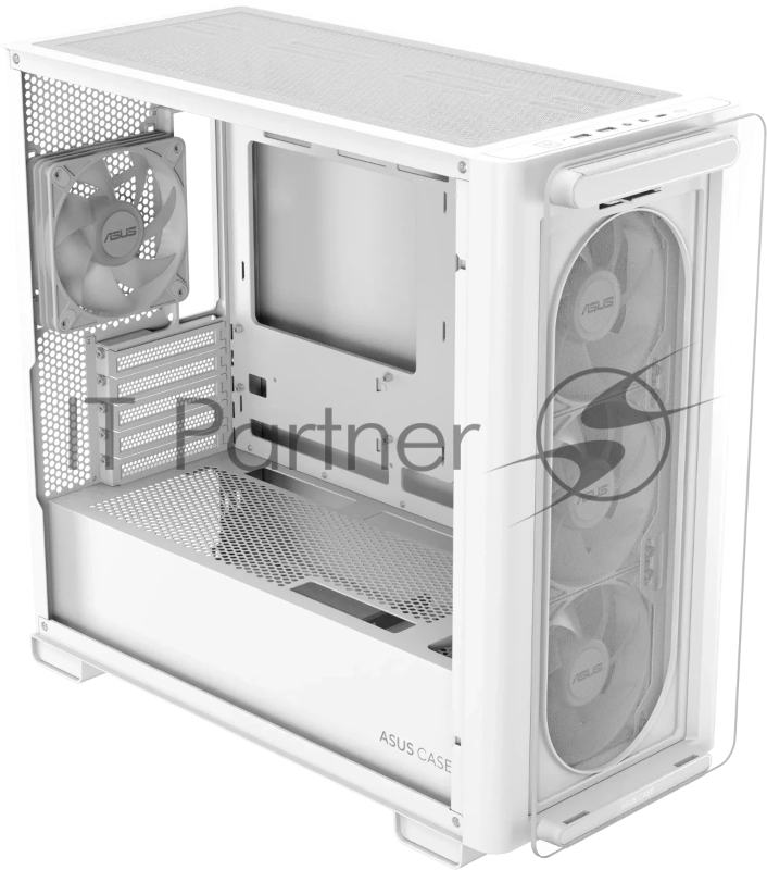 Корпус ASUS A23 Plus White, Mini-Tower, белый, 4 x 120 мм