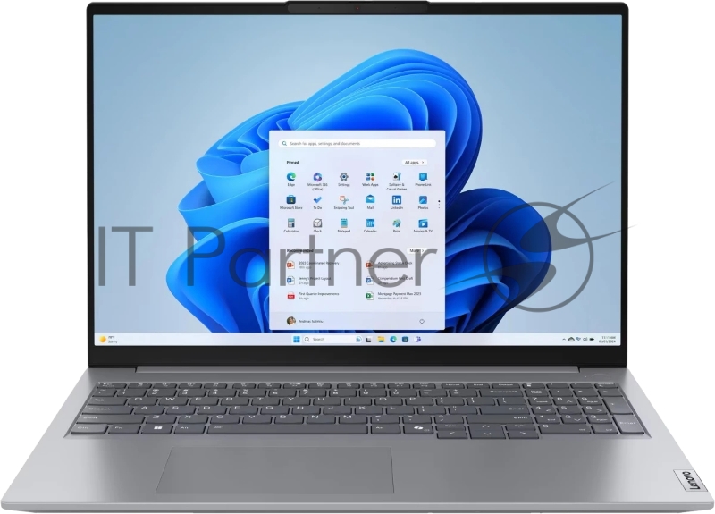 Ноутбук Lenovo ThinkBook 16 G7 ARP 16WUXGA IPS, AMD R5-7535HS, 16Gb, 512Gb SSD, FHD Cam+IR, RJ45, USB-C, FngrP, Bklt, 3