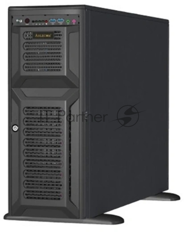 Серверный корпус 4U, ATX /E-ATX, Tower,8x3.5 hs+3x5.25 int + 1x3.5 SAS/SATA,12Gbps Backplane (for 3.5 HDD)including Rear Fan Module Kit*2, and converter cables for GPU AOC PWR 2200W CPRS(1+1)