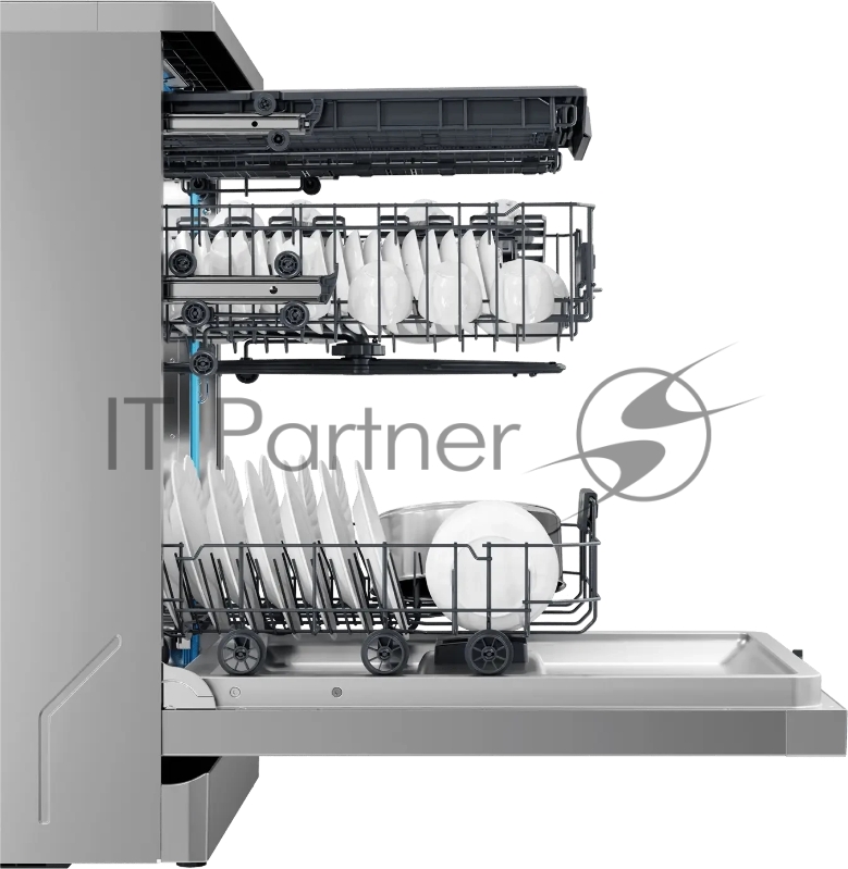 Посудомоечная машина Haier HDWE15-58CS2RU, серебристый, 59.8 см, 15 компл., сушка конденсационная, 49 дБ, класс A