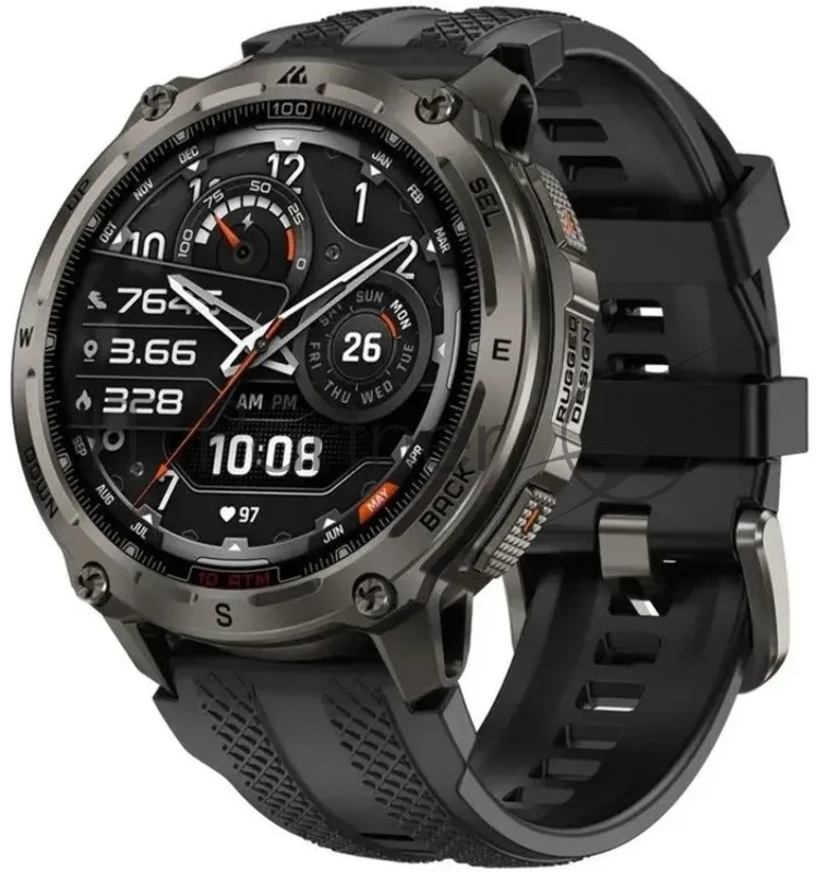 Умные часы KOSPET Tank T4, 1.43 AMOLED, Bluetooth, WR50, черный