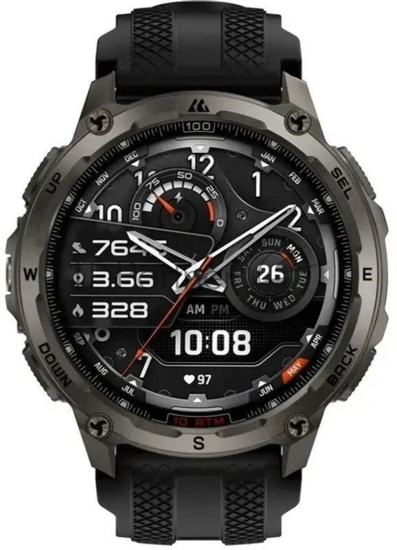 Умные часы KOSPET Tank T4, 1.43 AMOLED, Bluetooth, WR50, черный