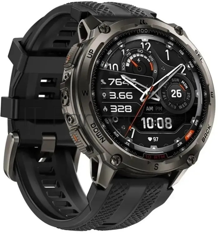 Умные часы KOSPET Tank T4, 1.43 AMOLED, Bluetooth, WR50, черный