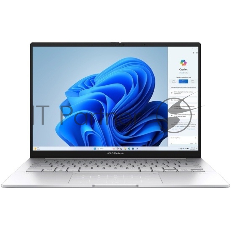 Ноутбук ASUS Zenbook 14 UX3405CA-ST1109/14/OLED/Intel Core Ultra 9 285H/32Gb/1Tb SSD/Intel Graphics/NoOS/серебристый/1.2kg