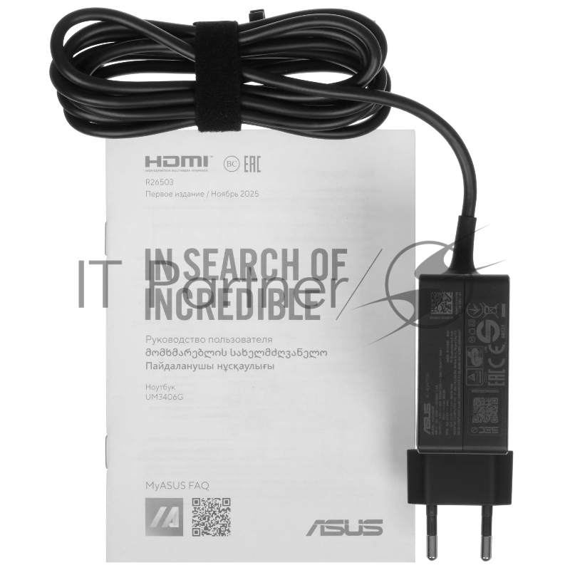 Ноутбук ASUS Zenbook 14 UM3406GA-QD149 AMD Ryzen AI 7 445/32Gb (soldered D5)/SSD1Tb/UMA/14/OLED/WUXGA/1 Black/1.2kg