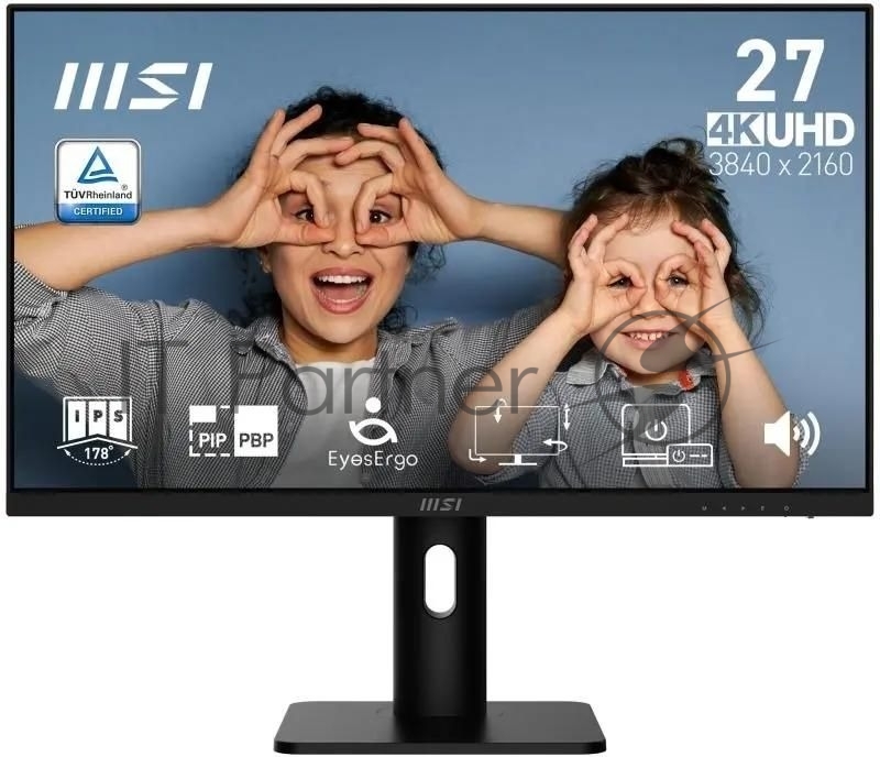 Монитор MSI 27 MP273UP E6 черный IPS LED 16:9 HDMI M/M матовая 300cd 178гр/178гр 3840x2160 60Hz DP 4K 3.95кг