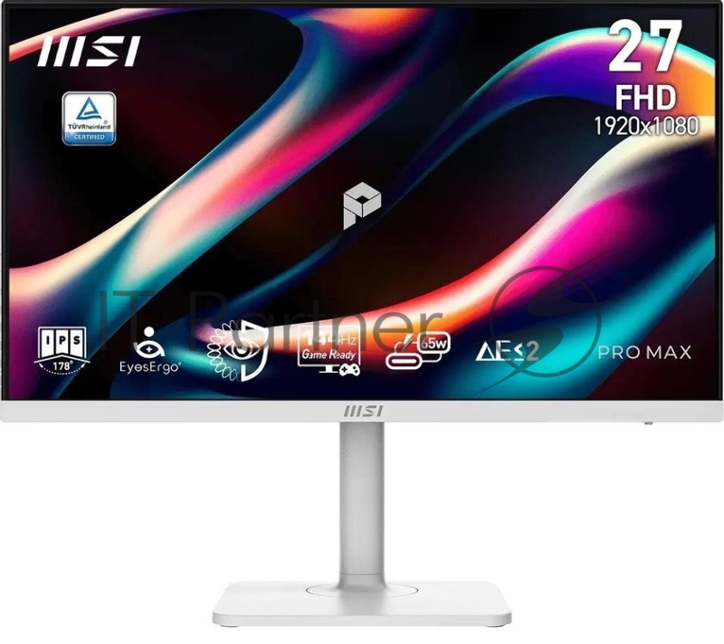 Монитор MSI 27 Pro MAX 271PHW E14 белый IPS LED 1ms 16:9 HDMI M/M матовая HAS Piv 1500:1 300cd 178гр/178гр 1920x1080 144Hz DP FHD USB 5.85кг