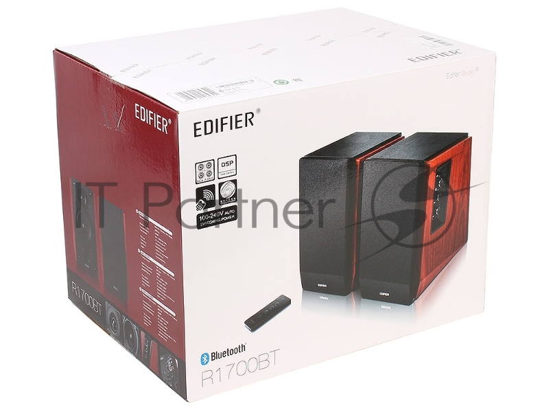 Колонки Edifier R1700 ВТ {2.0 Активные, 2 x 33W RMS, 85 дБА, дерево, беспроводной пульт ДУ}