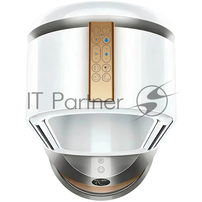 Очиститель-увлажнитель воздуха Dyson PH05 545007-01 белый/золотистый, 40 м², 5 л, HEPA H13, угольный фильтр, SCO-катализатор, УФ-стерилизация воды, управление со смартфона, датчики качества воздуха, 6 режимов работы