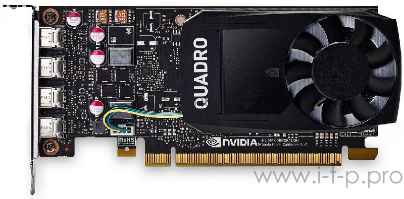 Видеокарта Dell PCI-E Quadro P1000 nVidia Quadro P1000 4096Mb 128bit DDR5/mDPx4 oem low profile