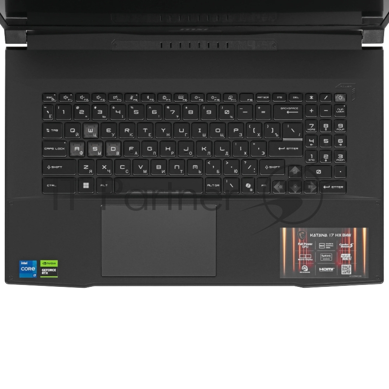 Ноутбук MSI Katana 17 HX B14WFK-214XRU/17.3/IPS/Intel Core i7 14650HX/16GB/1024GB SSD/NVIDIA GeForce RTX 5060 8GB/Без ОС/черный/2.7kg
