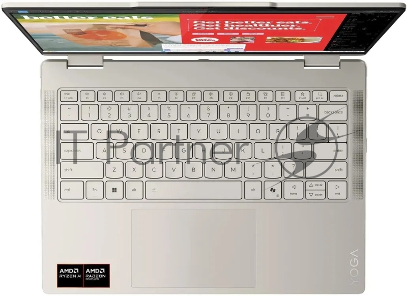 Lenovo Yoga 7 14AKP10 AMD Ryzen AI 5 340 2000MHz/14/1920x1200/16GB/512GB SSD/AMD Radeon 840M/Wi-Fi/Bluetooth/Windows 11 Home (83JR0002US) Beige