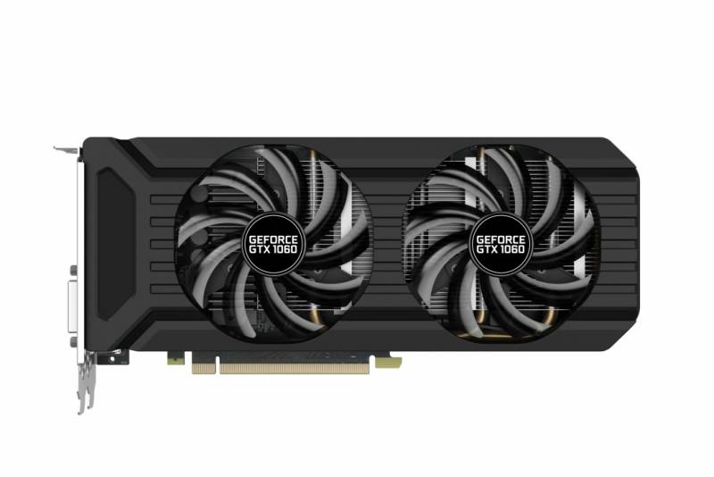 Видеокарта Palit PCI-E PA-GTX1060 DUAL 6G nVidia GeForce GTX 1060 6144Mb 192bit GDDR5 1506/8000 DVIx