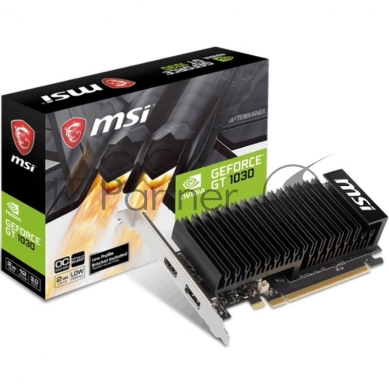Видеокарта MSI PCI-E GT 1030 2GHD4 LP OC nVidia GeForce GT 1030 2048Mb 64bit DDR4 1189/2100/HDMIx1/D
