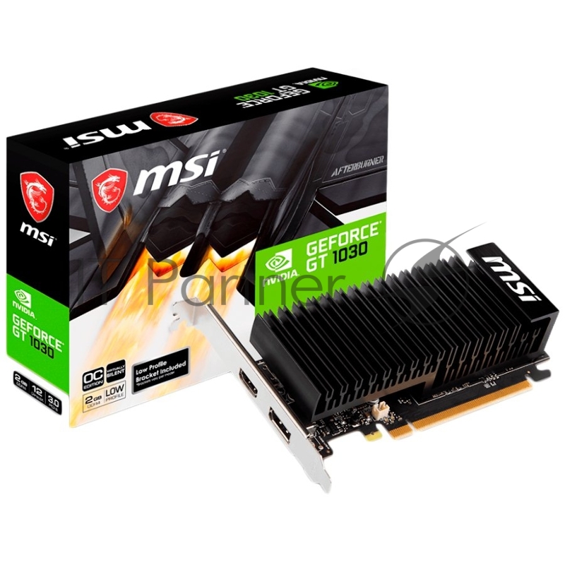 Видеокарта MSI PCI-E GT 1030 2GHD4 LP OC nVidia GeForce GT 1030 2048Mb 64bit DDR4 1189/2100/HDMIx1/D