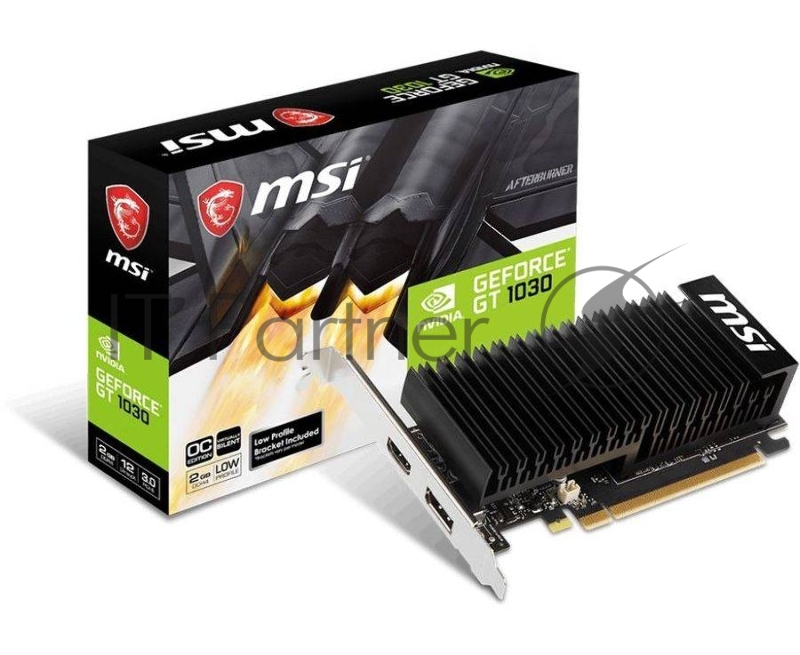 Видеокарта MSI PCI-E GT 1030 2GHD4 LP OC nVidia GeForce GT 1030 2048Mb 64bit DDR4 1189/2100/HDMIx1/D