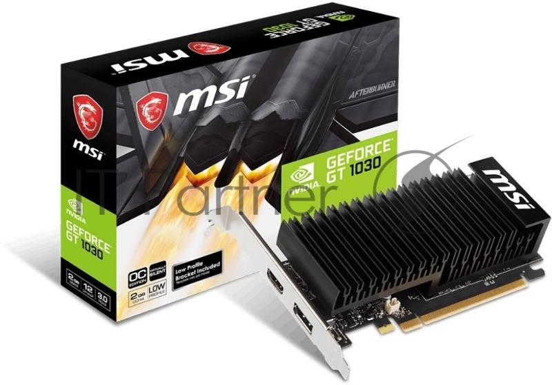 Видеокарта MSI PCI-E GT 1030 2GHD4 LP OC nVidia GeForce GT 1030 2048Mb 64bit DDR4 1189/2100/HDMIx1/D