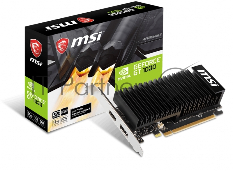 Видеокарта MSI PCI-E GT 1030 2GHD4 LP OC nVidia GeForce GT 1030 2048Mb 64bit DDR4 1189/2100/HDMIx1/D