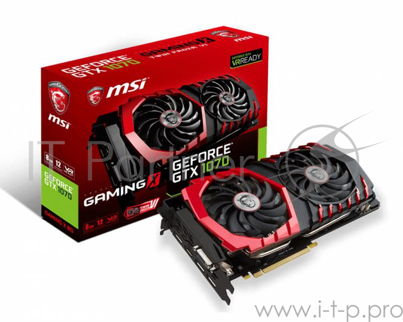 Видеокарта MSI GTX1070 GAMING X 8Gb GDDR5 256bit DPx3, DVI-D, HDMI (GTX 1070 GAMING X 8G) RTL