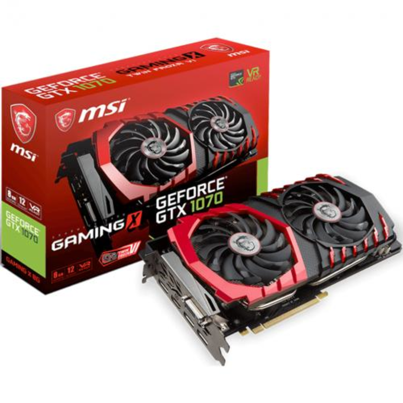 Видеокарта MSI GTX1070 GAMING X 8Gb GDDR5 256bit DPx3, DVI-D, HDMI (GTX 1070 GAMING X 8G) RTL