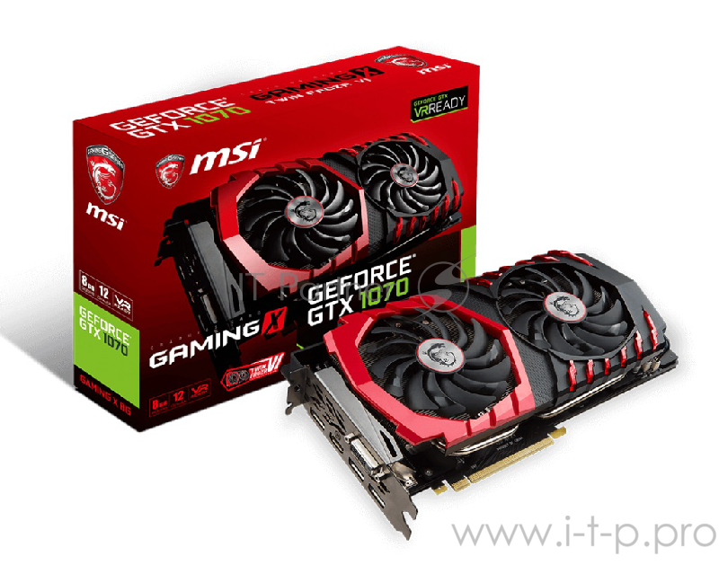 Видеокарта MSI GTX1070 GAMING X 8Gb GDDR5 256bit DPx3, DVI-D, HDMI (GTX 1070 GAMING X 8G) RTL