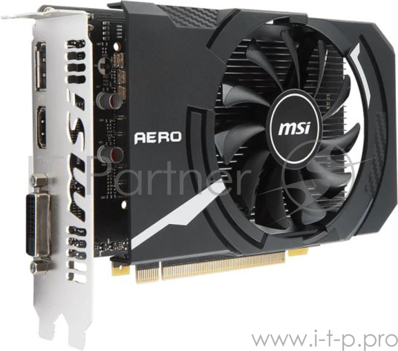 Видеокарта MSI GTX1050TI AERO ITX OC 4Gb GDDR5 128bit DP, DVI-D, HDMI (GTX 1050 TI AERO ITX 4G OCV1) RTL