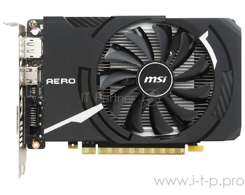 Видеокарта MSI GTX1050TI AERO ITX OC 4Gb GDDR5 128bit DP, DVI-D, HDMI (GTX 1050 TI AERO ITX 4G OCV1) RTL