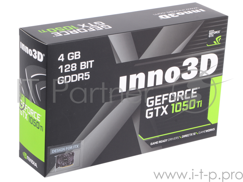 Видеокарта Inno3D GTX1050TI 4Gb GDDR5 128bit DP, DVI-D, HDMI (N105T-1SDV-M5CM) RTL