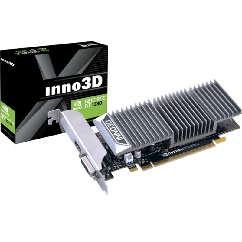 Видеокарта Inno3D GT1030 Silent 2Gb GDDR5 64bit DVI, HDMI (N1030-1SDV-E5BL) RTL