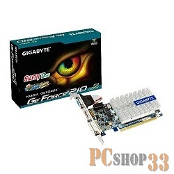Видеокарта Gigabyte GF210 Silent 1Gb DDR3 64bit HDMI, VGA (GV-N210SL-1GI) RTL