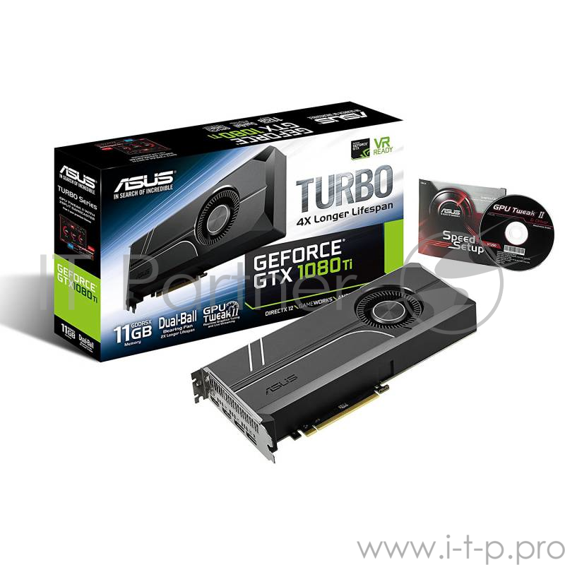Видеокарта Asus GTX1080TI TURBO 11Gb GDDR5X 352bit DPx2, DVI-D, HDMIx2 (TURBO-GTX1080TI-11G) RTL