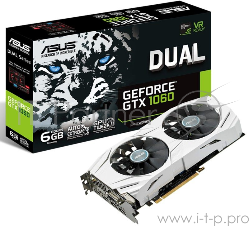 Видеокарта Asus GTX1060 DUAL OC 6Gb GDDR5 192bit DPx2, DVI-D, HDMI (DUAL-GTX1060-6G) RTL