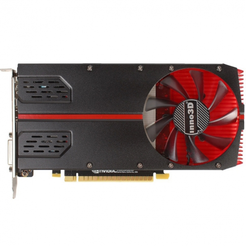 Видеокарта 2Gb (PCI-E) Inno3D GeForce GTX 1050 Compact N10502-1SDV-E5CM (GTX1050, GDDR5, 128bit, HDCP, DVI, HDMI, DP, Retail)