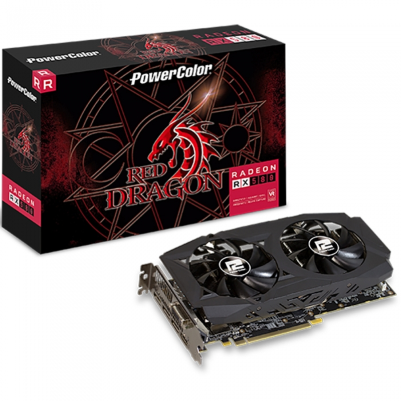 Видеокарта PowerColor 4Gb (PCI-E) Red Dragon Radeon RX 580 (AXRX 580 4GBD5-3DHDV2/OC) (RX580, GDDR5, 256 bit, HDCP, DVI, HDMI, DP*3, Retail)
