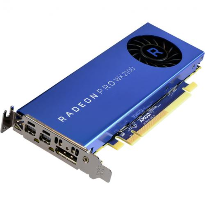 Профессиональная видеокарта RADEON PRO WX 2100 - 2GB GDDR5 2-MDP / 1-DP PCIE 3.0 100-506001