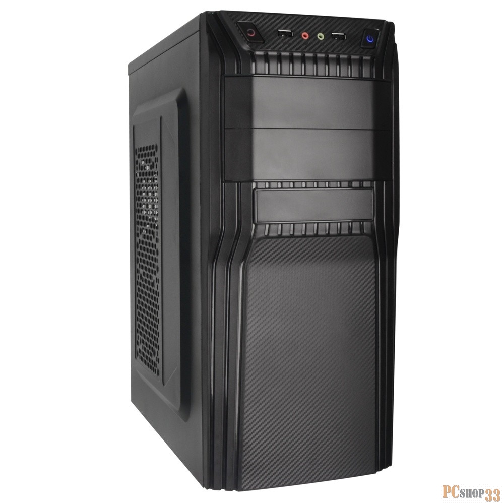 Корпус MidiTower QoRi-3203B 2*USB2.0, audio, reset, ATX, w/o PSU