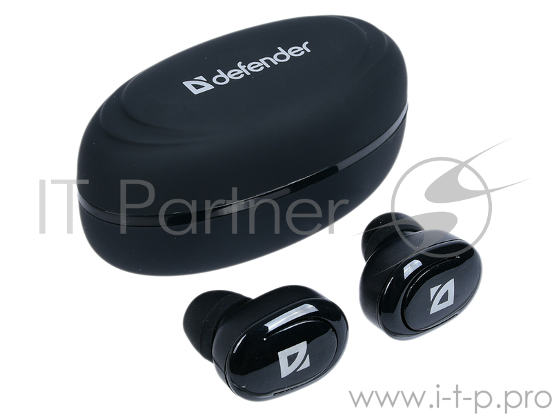 Наушники Defender Twins 635 черный, TWS, Bluetooth 63635