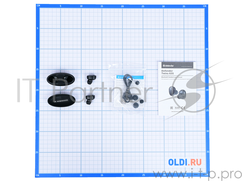 Наушники Defender Twins 635 черный, TWS, Bluetooth 63635