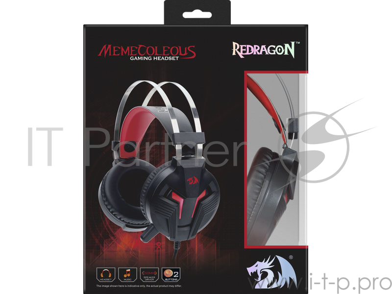 Наушники Defender Memecoleous черный+красный, кабель 1.8 м Redragon 75096