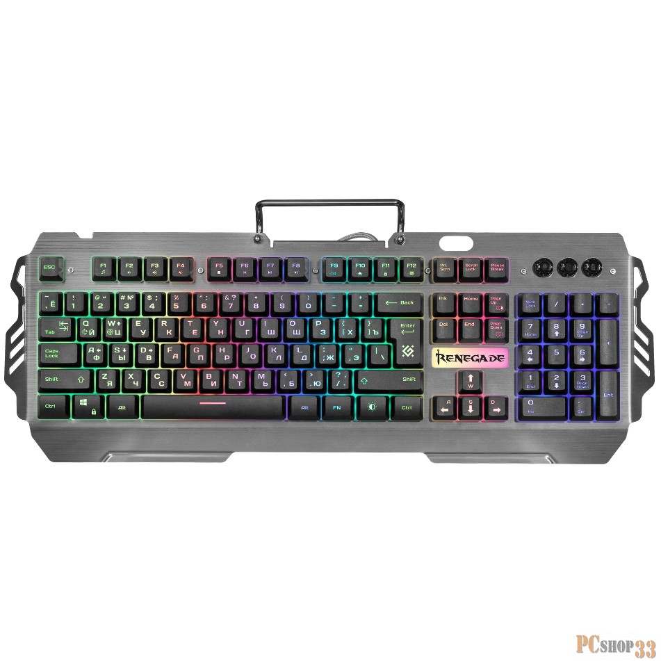 Клавиатура Defender Renegade GK-640DL RU 45640 {Проводная игровая клавиатура, RGB подсветка, 9 режимов}