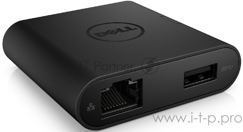 Опции к ноутбукам DELL 470-ABRY USB-C to HDMI, VGA, Ethernet, USB 3.0 DA200,Адаптер